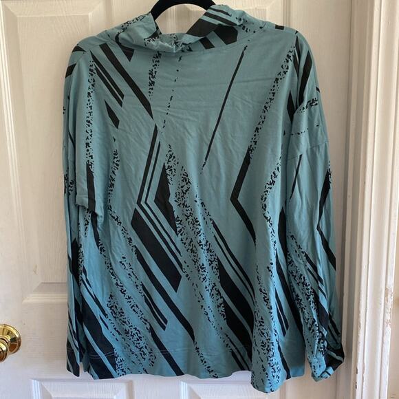 wild palms women’s size L long sleeve print cotton top - Picture 4 of 5